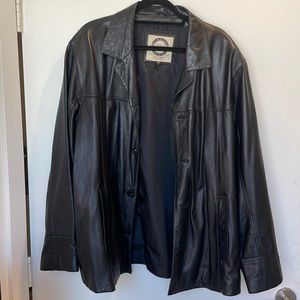Wilson’s black vintage genuine leather jacket